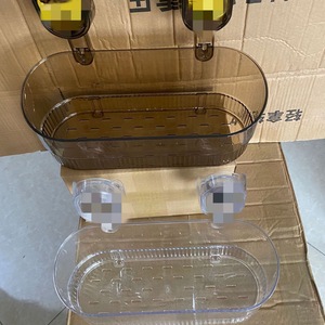 Modern Wall-Mounted Suction Cup Rack No-Drill Hanging Basket Durable Plastic <strong>Storage</strong> Box for <strong>Bathroom</strong> Wash <strong>Basin</strong> Home <strong>Storage</strong> - Product Image 5