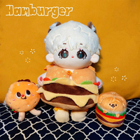 Poupées en peluche personnalisées, mignonnes, en tissu doux, en coton, faible MOQ, 20 cm, faites à la main, poupées Kpop, rembourrage en coton PP
