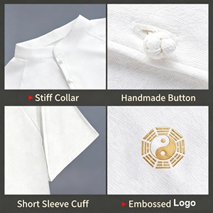 Vêtements de Taiji pour femmes, nouvelle collection été 2026, tenue d'entraînement Baduanjin légère à manches courtes, vêtements de Taiji pour hommes, usage quotidien - Product Image 6