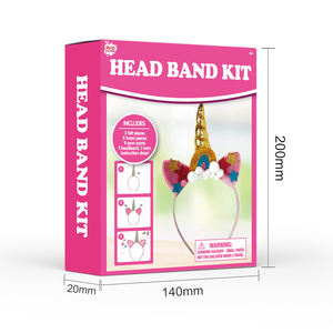 Pompons en mousse de feutre OEM DIY Accessoires de cheveux Bandeau pour filles <span class=keywords><strong>Kit</strong></span> de fabrication de bandeaux pour enfants - Product Image 3