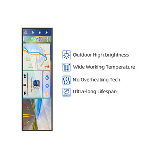 จอแสดงผลความสว่างสูงขนาด 19.1 นิ้ว ความละเอียด 1920x360 LVDS 1500nits IPS TFT LCD สำหรับจอแสดงผลควบคุมอุตสาหกรรมและโครงเครื่องจักร ฯลฯ - Product Image 2