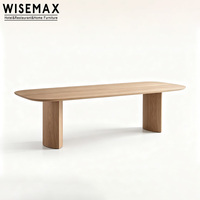 Meubles WISEMAX, table à manger en bois naturel, style nordique minimaliste, table de travail durable pour appartement