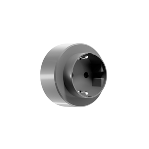 Prise murale noire élégante avec une seule prise compatible avec les prises européennes standard, conçue pour une intégration parfaite. - Product Image 1