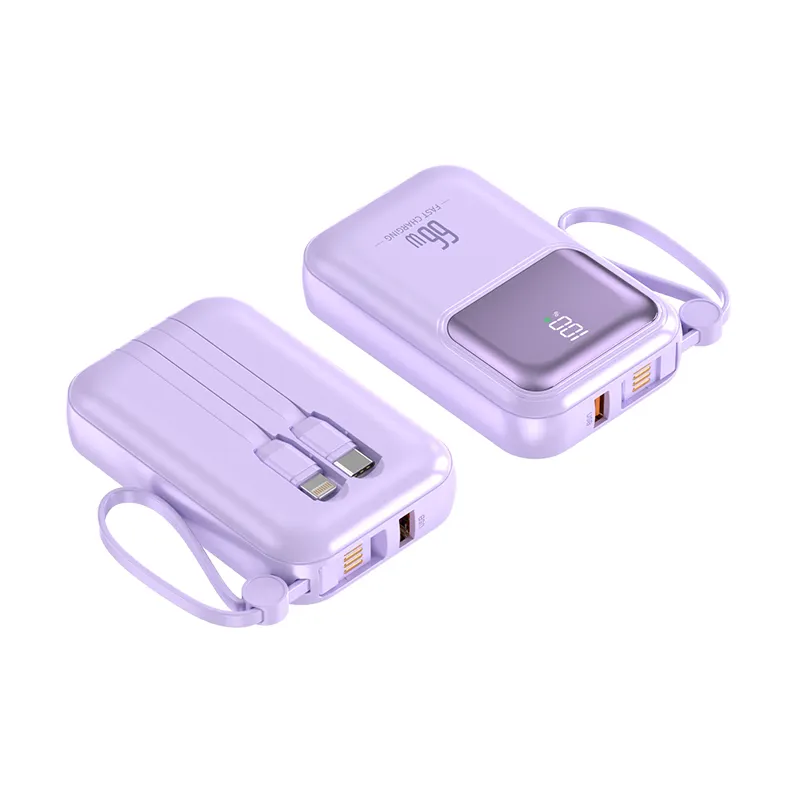Hot seller Mini Powerbank 20W+66W PD+QC Powerbank 10000 mah Portable Smart Multi-compatible Fast Charging Power Bank 10000mah