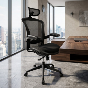 Ergonomic Mesh Office <b>Chair</b> Adjustable Armrest Swivel Tilt Mechanism Steel Base Lumbar Support for Home Office Modern Design - Product Image 1
