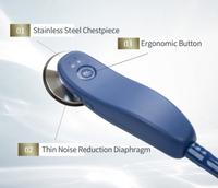 Stéthoscope vétérinaire numérique pour animaux avec analyse IA, détecteur de sons cardiaques et pulmonaires pour animaux de compagnie, génération de rapports et interprétation précise