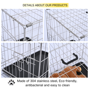 Ingrosso cane in metallo gabbia canile da viaggio, portatile pieghevole all'aperto gabbia per animali domestici, a prova di ruggine in acciaio inox pieghevole gabbia per cani - Product Image 3