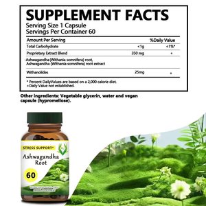 Capsules d'Ashwagandha Vegan à Marque Privée pour le Soulagement du Stress Équilibre Énergétique Soutien Immunitaire Complément Herbal - Product Image 2