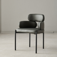 Chaises de salle à manger modernes, dossiers en bois massif haut de gamme luxueux et légers, cafés, simplicité, confort sédentaire
