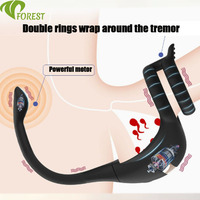 Anillo Vibrador de Silicona para Masajes, Juguete Sexual Masculino, Control Remoto Inalámbrico por APP, Estimulador de Doble Anillo y Doble Vibración, Personalizable, Compra al por Mayor