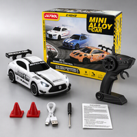 Voiture de course RC à l'échelle 1:64, 2,4 GHz, avec 2 vitesses, lumières LED, autonomie de 40 minutes, pour enfants, 4 roues motrices, mini voiture télécommandée
