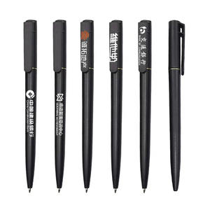 Stylo bille en plastique fin avec logo personnalisé, largeur d'écriture de 1,0 mm, noir et blanc, style simple, action de torsion, corps en forme d'animal - Product Image 1