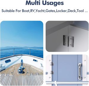 Factory Direct Sales Stainless Steel Heavy Duty 1.5 Inch Square Shape Boat <strong>Strap</strong> Casting <strong>Hinge</strong> Cabinet Door Hatch <strong>Hinges</strong> - Product Image 6