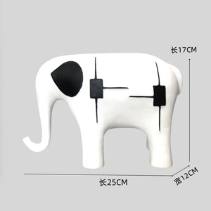 Minimalista bianco e nero decorazione elefante coppia di statue di elefante <span class=keywords><strong>per</strong></span> l'home Office <span class=keywords><strong>moderno</strong></span> di lusso decorazione <span class=keywords><strong>per</strong></span> la casa decorazione <span class=keywords><strong>per</strong></span> la casa - Product Image 3