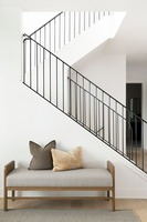 Rampe d'escalier en fer forgé intérieure et extérieure, balustrade métallique sur mesure avec design classique