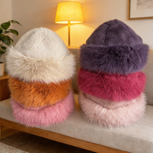 <span class=keywords><strong>Bonnet</strong></span> en fausse fourrure monochrome style mongol pour <span class=keywords><strong>femme</strong></span>, épais, chaud, moelleux, tendance, polyvalent, anti-froid, protection des oreilles - Product Image 1