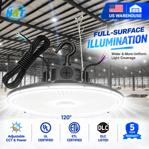 Luminaria Industrial Tipo UFO de Aluminio IP65 para Techos Altos, Iluminación de Almacenes y Talleres, con Sensor de Control - Product Image 1