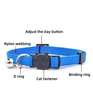 New High Quality <strong>Buckle</strong> Nylon Material Customized Safety Soft and Comfortable <strong>Cat</strong> <strong>Collar</strong> - Product Image 3