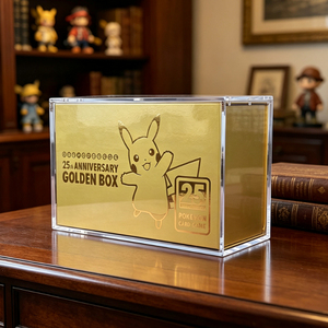 Boîte de présentation personnalisée en acrylique de 5 mm pour 25e anniversaire, avec couvercle magnétique N52 <span class=keywords><strong>et</strong></span> protection UV à 99 % pour boîte de rangement TCG - Product Image 1