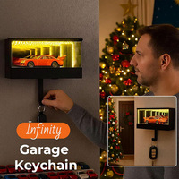 Meilleure vente transfrontalière : Porte-clés de garage en plastique Infinity, porte-clés mural moderne et minimaliste à thème de Noël avec boucle