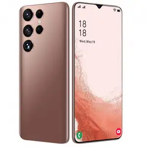 S22 Ultra 5 polegadas Desbloqueado Telefones celulares Dual SIM Android Telefone Inteligente Versão Global Fábrica Fornecedor