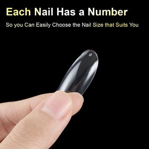 120 <span class=keywords><strong>capsules</strong></span> d'<span class=keywords><strong>ongles</strong></span> artificiels en acrylique français, demi-couverture, longues, à pointe de canard, <span class=keywords><strong>pour</strong></span> extension d'<span class=keywords><strong>ongles</strong></span>, <span class=keywords><strong>faux</strong></span> <span class=keywords><strong>ongles</strong></span>, pointe de canard artificielle - Product Image 2