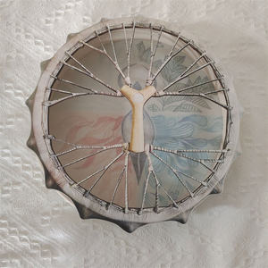 Tambor Chamánico <span class=keywords><strong>de</strong></span> 25 cm con Adorno del Árbol <span class=keywords><strong>de</strong></span> la Vida, Tambor Chamánico Hecho a Mano, Tambores Siberianos, Música Espiritual con Baqueta, Decoración para el Hogar - Product Image 4