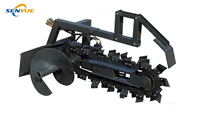 Venta caliente Skid Steer Loader Accesorio Cadena Trencher Pequeño Tractor Accesorio Trencher