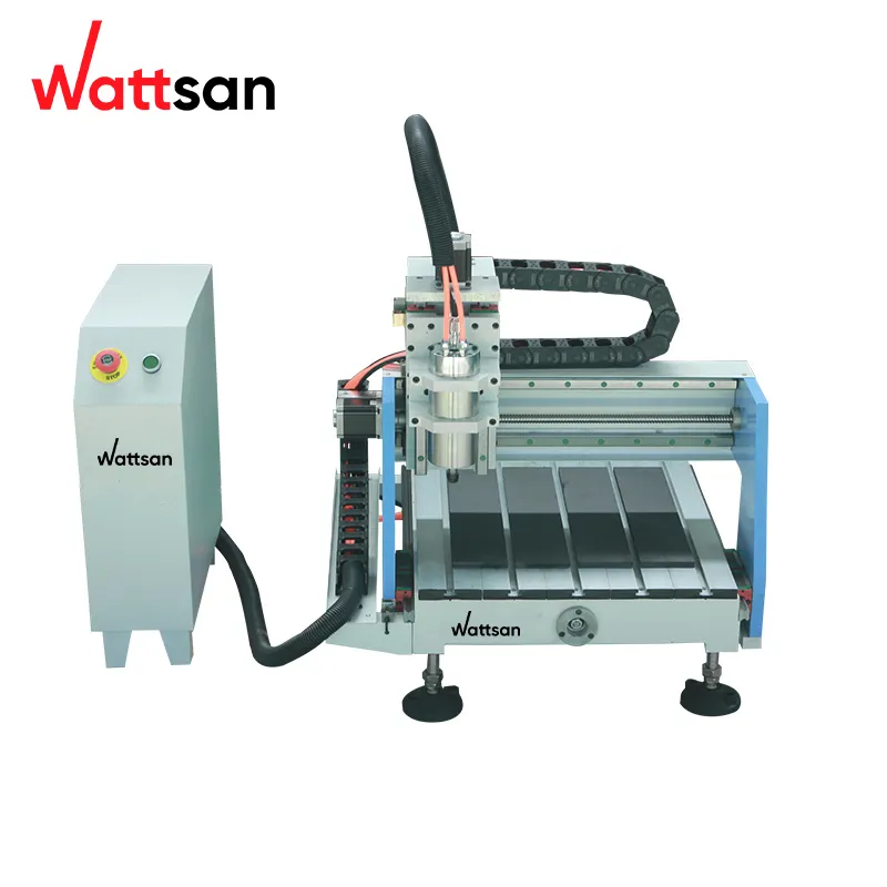 Wattsan masaüstü Mini CNC kesici 1.5kw 2.2kw yönlendirici CNC makinesi 4040 6090 6012 ahşap MDF Metal gravür