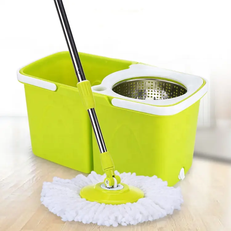 Fregona mágica giratoria de 360 grados con un cubo giratorio fácil de girar y fregonas giratorias Head mob Flat spin-MOP y juego de cubos