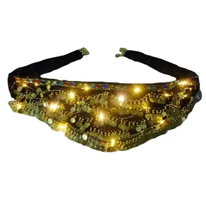 Bestdance Buikdans Led Rok Prestaties Led Jurk Festival Dance Led Riem India Dans Led Hippe Sjaal