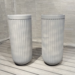 Maceta de Fibra de Arcilla para Interiores Extra Grande, Venta al por Mayor de Fábrica, Contemporánea, Esmaltada, Ecológica, con Autorriego y Orificio de Drenaje - Product Image 1