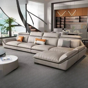 Canapé-lit inclinable trois places <span class=keywords><strong>en</strong></span> <span class=keywords><strong>cuir</strong></span> véritable italien de luxe avec rembourrage <span class=keywords><strong>en</strong></span> éponge, design moderne et minimaliste <span class=keywords><strong>pour</strong></span> <span class=keywords><strong>salon</strong></span> - Product Image 3
