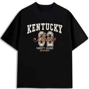 Camiseta Kentucky Athletic 82 Varsity League Department para hombre, de algodón negro, corte regular, estampada en EE. UU. - Product Image 1