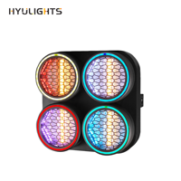 Luz de escenario LED RGBW de 200W con 4 ojos, matriz retro, cegador de audiencia, estroboscópico para DJ y discoteca, luz ambiental de fondo DMX512 para parques temáticos