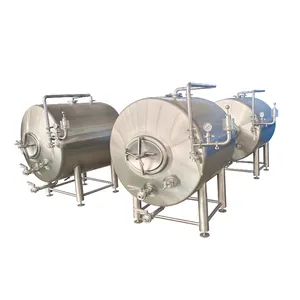 Tonsen side manway 1000L 2000L Horizontal bright beer tank for beer maturing