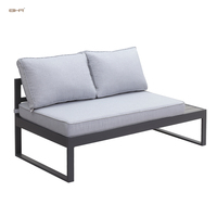 Ensemble de canapés d'extérieur modernes en aluminium BHR avec table basse et dossier réglable, idéal pour les parcs et les salles de sport