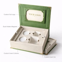 Boîte de luxe personnalisée avec couvercle et base en carton rigide, style livre magnétique, co-marquée |   Insert en EVA |   Emballage cadeau OEM