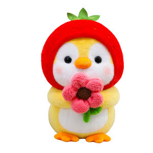 Peluche di Pinguino all'Ingrosso, Giocattoli di Peluche a Forma di Pinguino con Fiore, Adorabili Giocattoli di Peluche Soffici, Regali all'Ingrosso - Product Image 1