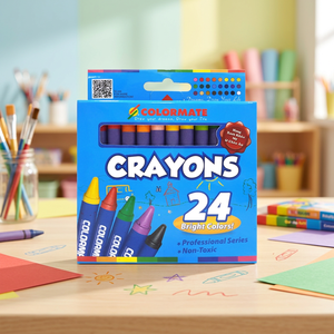 24แพ็คในกล่องกระดาษ24สีคลาสสิกต่อกล่องสำหรับเด็กนักเรียนหลากสี - Product Image 3