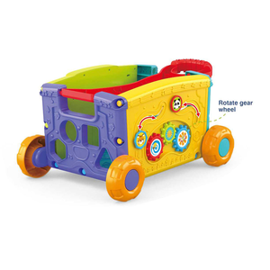 Porteur <span class=keywords><strong>musical</strong></span> électrique en plastique pour bébés, jouet d'éveil éducatif avec blocs <span class=keywords><strong>de</strong></span> construction et poignée d'apprentissage <span class=keywords><strong>de</strong></span> la <span class=keywords><strong>marche</strong></span> - Product Image 2
