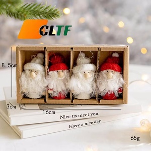 Bambola Natalizia Senza Volto in Tessuto Lavorato a Maglia con Cotone PP, Rossa <span class=keywords><strong>Bianca</strong></span> Grigia, Morbida e Luminosa, Ornamento Gnomo per <span class=keywords><strong>Buon</strong></span> <span class=keywords><strong>Natale</strong></span> 2026 - Product Image 1