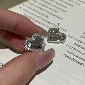 Pendientes de Plata de Ley S925 con Forma de Corazón, Elegantes y Vintage, Joyería Simple con Tecnología CNC - Product Image 4