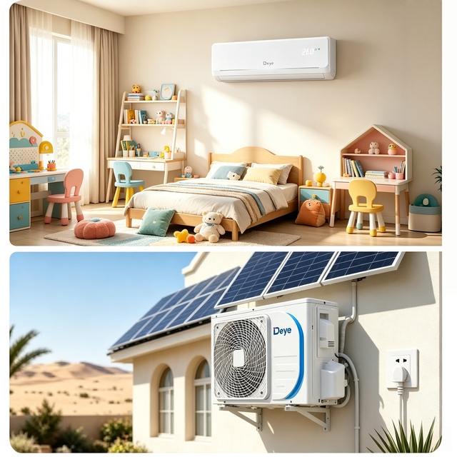 Deye T3 Smart DC Inverter Air Conditioner 12000BTU 1.5HP R32 Gas Wifi Remote Control Low Voltage Start Cooling AC for Home Lodge