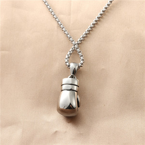 Stainless Steel <b>Boxing</b> <b>Glove</b> Pendant <b>Necklace</b> Men's Retro Punk Style 12002 - Product Image 2
