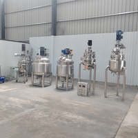 Cuve de mélange en acier inoxydable avec agitateur, mélangeur cosmétique, machine à fabriquer des lotions corporelles, machine de mélange cosmétique