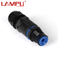 Venta caliente IP68 4 pines macho a hembra adaptador enchufe Internet Caja impermeable Conectores eléctricos para iluminación exterior