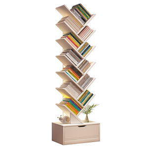 Étagère d'angle en bois, bibliothèque au design moderne, bibliothèque pour <span class=keywords><strong>salon</strong></span>, bibliothèque en forme d'arbre, <span class=keywords><strong>rangement</strong></span> pour enfants et adultes - Product Image 1
