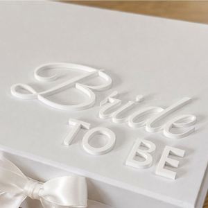 Custom Luxury <b>Wedding</b> <b>Keepsake</b> Bridal Detail Memory Photo Prop Gift <b>Box</b> Acrylic Die Cutting Personalization Storage - Product Image 4