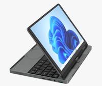 Laptop layar sentuh 10.5 inci, rotasi 360 derajat Laptop Win11 Pro Intel N150 ringan Laptop Mini portabel pengenalan wajah